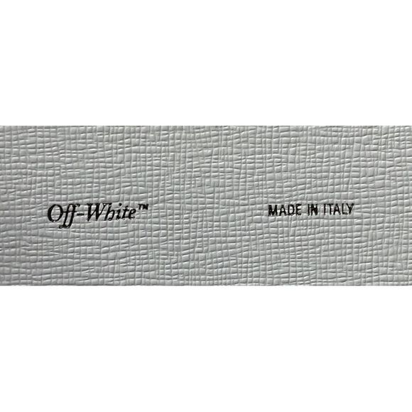 Off White Binder Clip Flap Bag Striped Leather Small Black, White - Picture 9 of 9